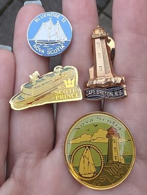 Lot of 4 Nova Scotia, Canada Souvenir Lapel Pins